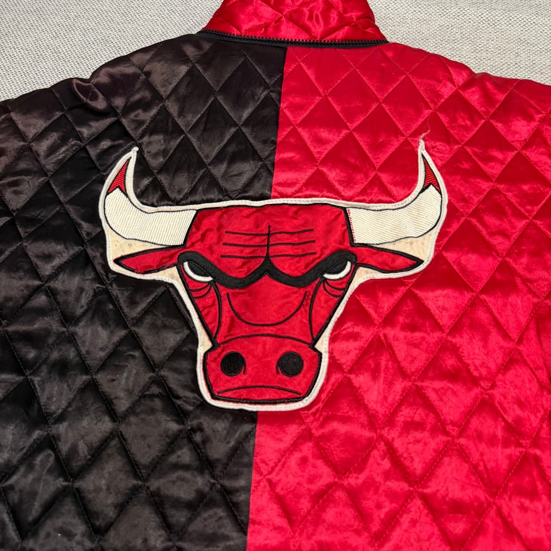 NBA 빈티지 시카고 불스 빅로고 퀄팅 자켓 상품이미지5
