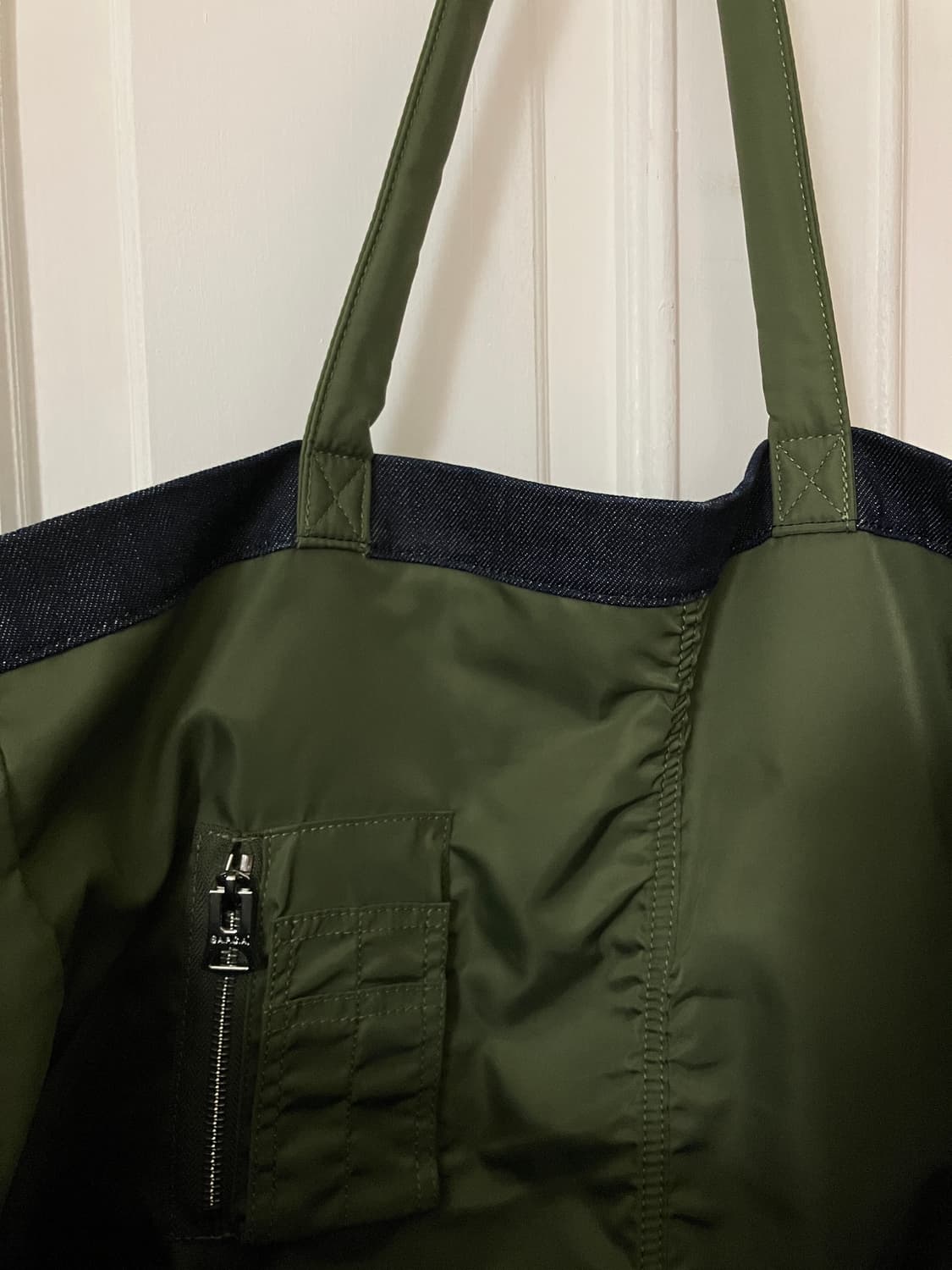 A.P.C×sacai 토트백 L 카키 상품이미지5