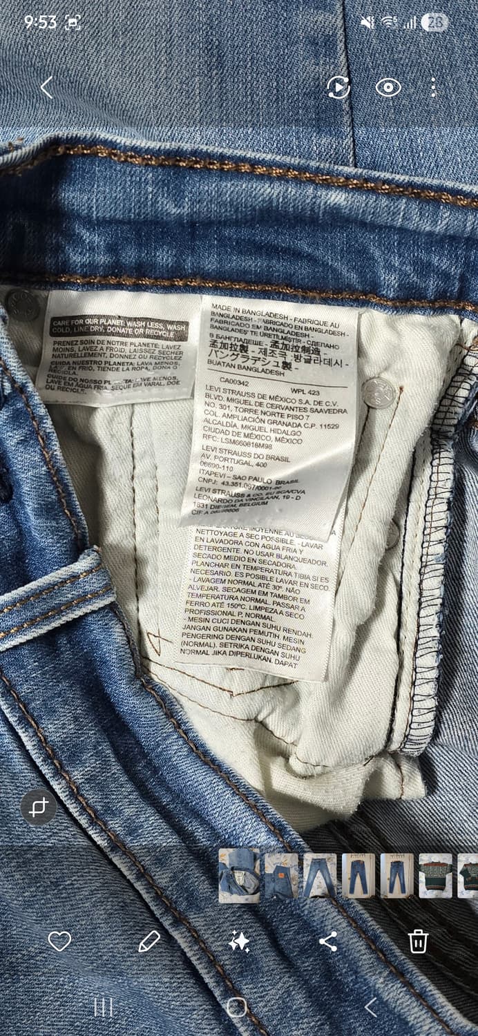 리바이스 511 청바지 W30 L32 상품이미지4