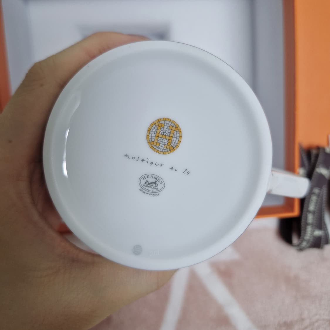 에르메스 Hermes 모자이크 24 골드 머그 컵 새상품 커피컵 머그컵 상품이미지4