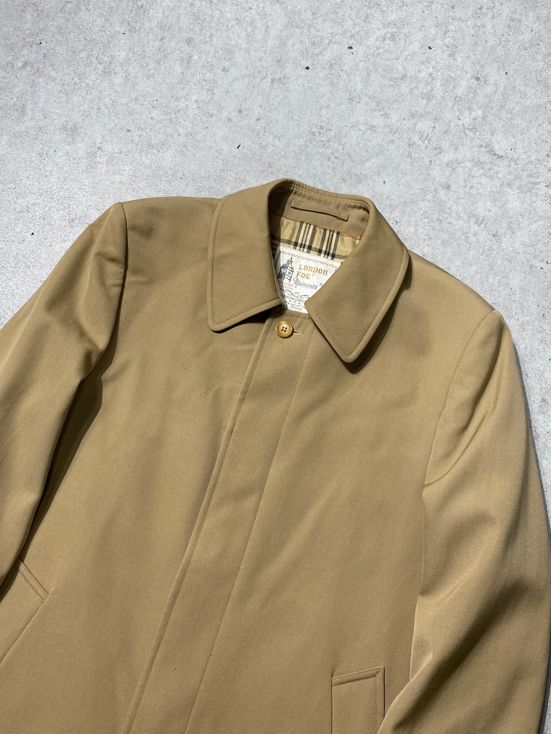 [L] 80s London Fog 런던포그 싱글 트렌치코트 상품이미지2