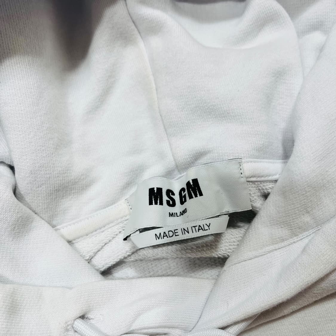 MSGM 밀라노 레드 로고 화이트 후디 상품이미지4