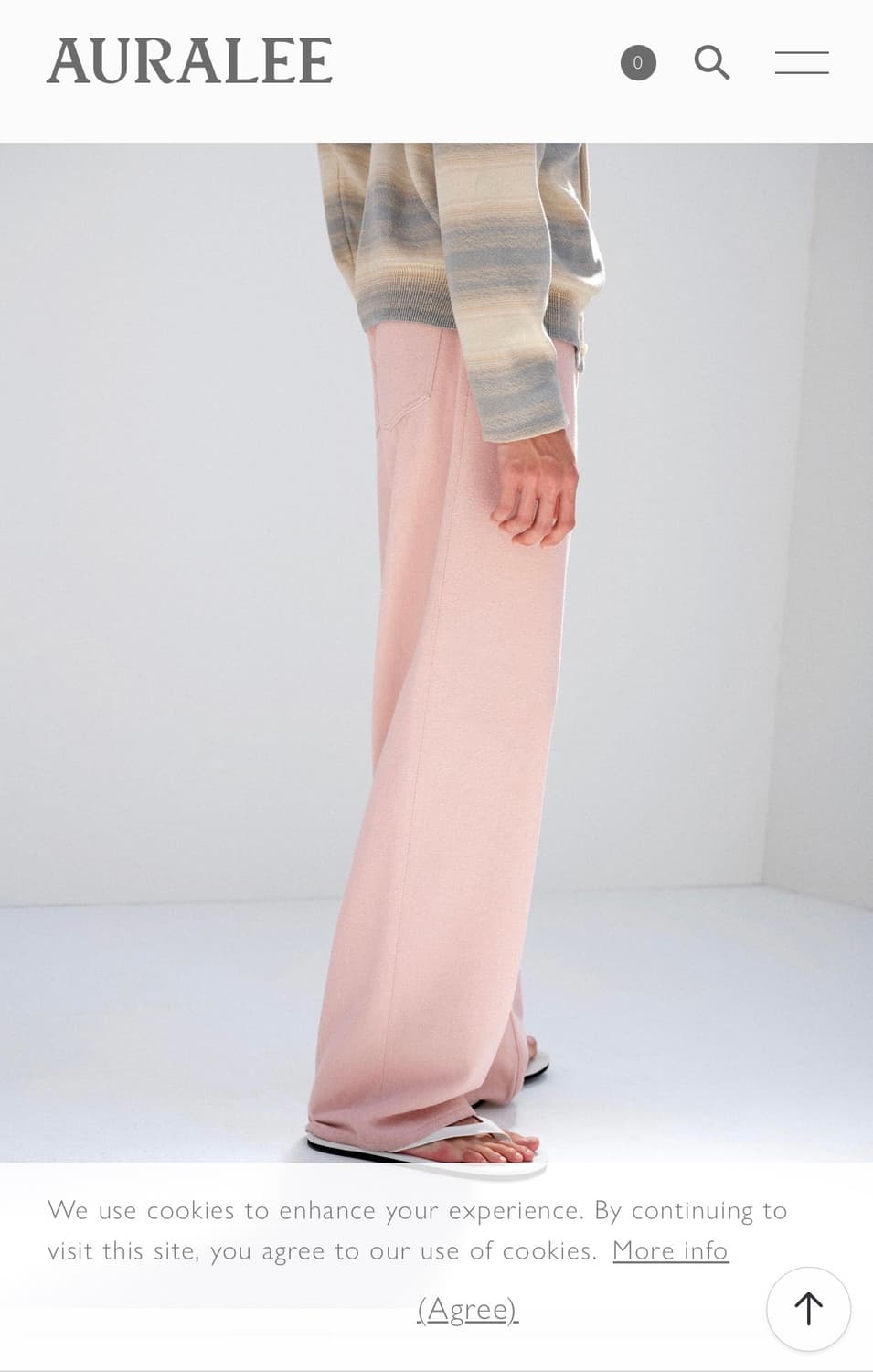 [4] 오라리 실크 넵 데님 5P 와이드 팬츠(A26SP01SD) 상품이미지3