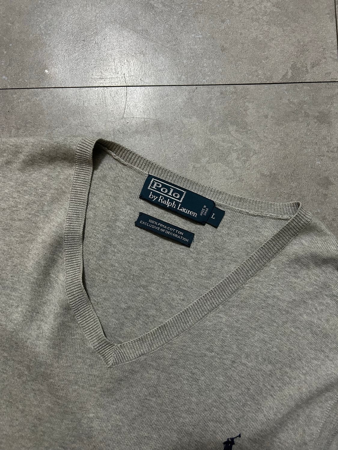 00s 랄프로렌  폴로 빈티지 피마코튼 니트 베스트 조끼 100size  상품이미지3