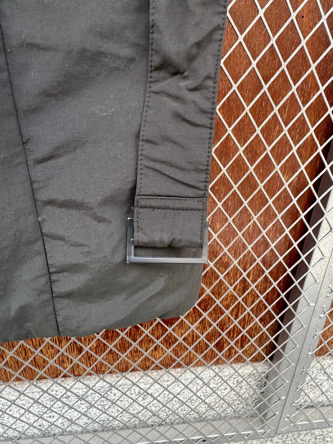 에디바우어 벨티드 카키 양모 롱 패딩 코트 자켓 L 상품이미지6