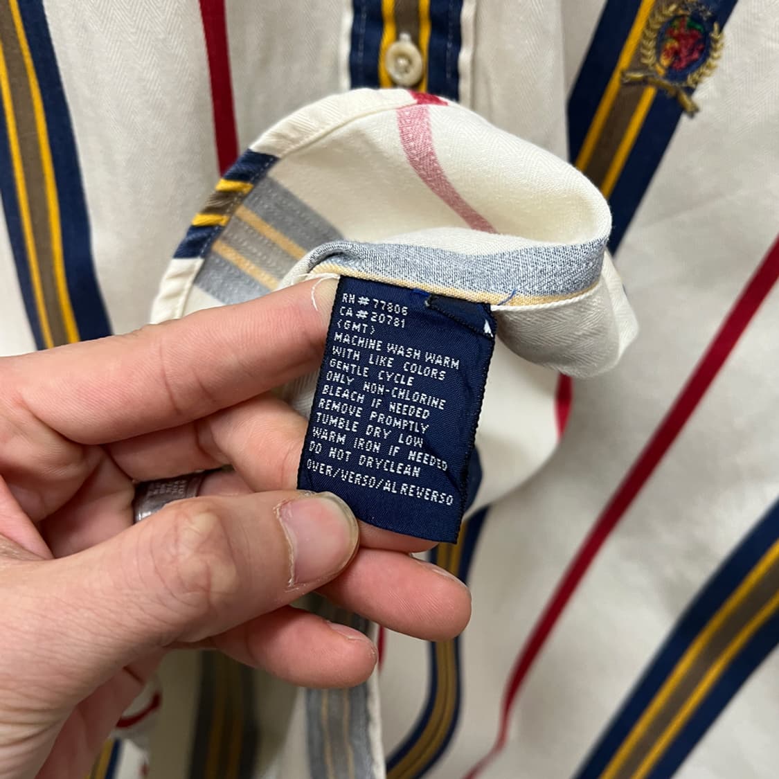 타미힐피거 오버사이즈 멀티컬러 스트라이프 옥스포드 셔츠 해외 M 상품이미지5