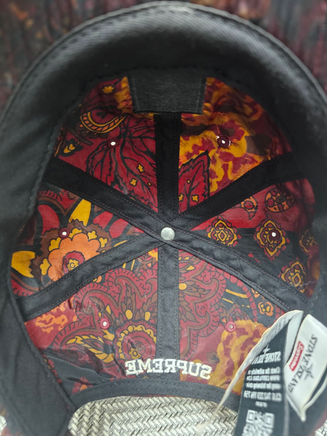 슈프림 X 스톤아일랜드 페이즐리 캡 상품이미지7