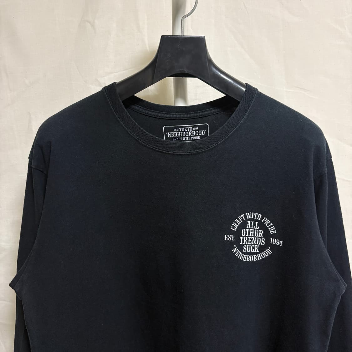 네이버후드 크래프트 프라이드 백프린트 롱슬리브 티셔츠 / 블랙, M 상품이미지2