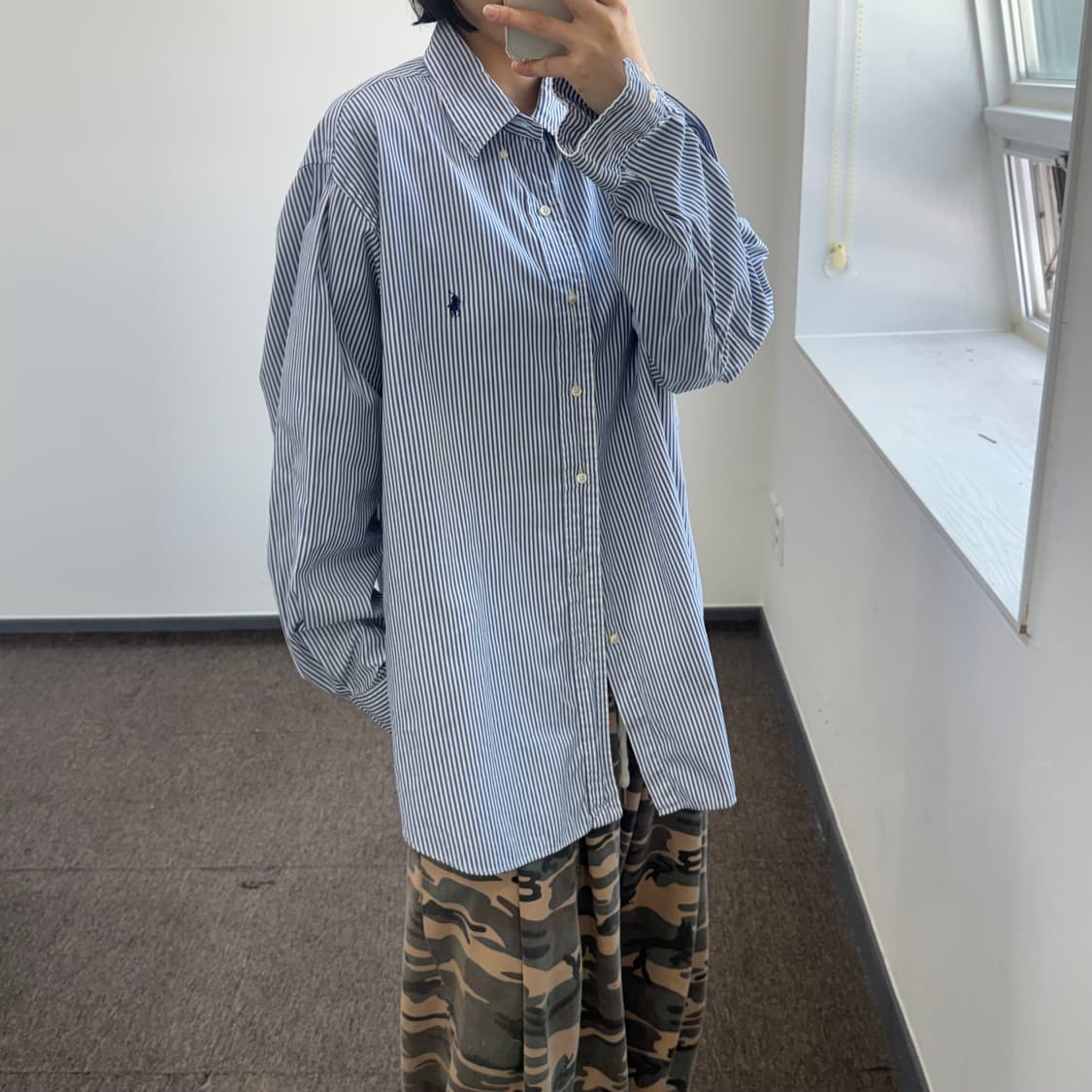 Polo 폴로 네이비포니 네이비 스트라이프 셔츠 상품이미지2