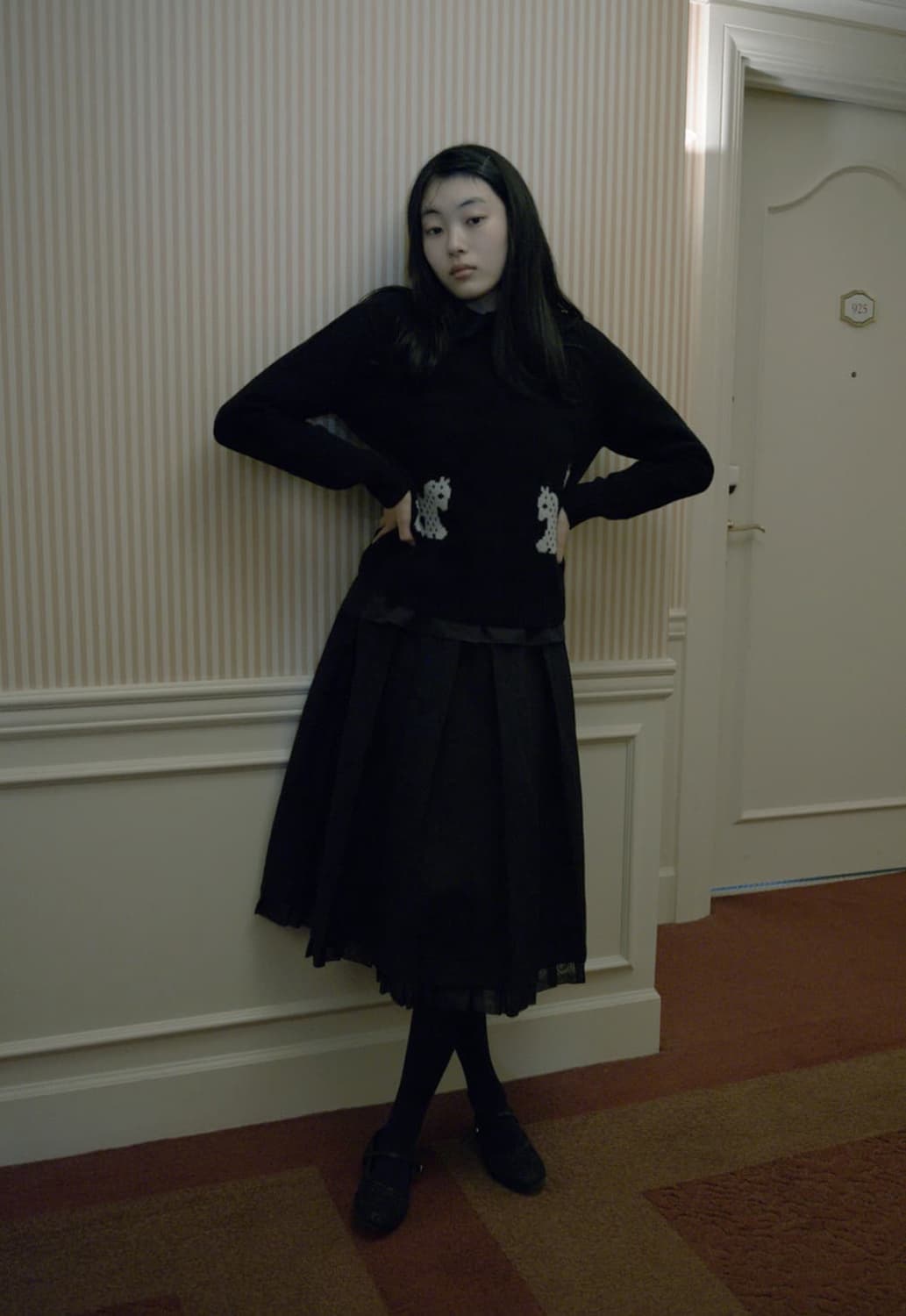 코스모스 ORGANZA PLEATS SKIRT (BLACK) 상품이미지1