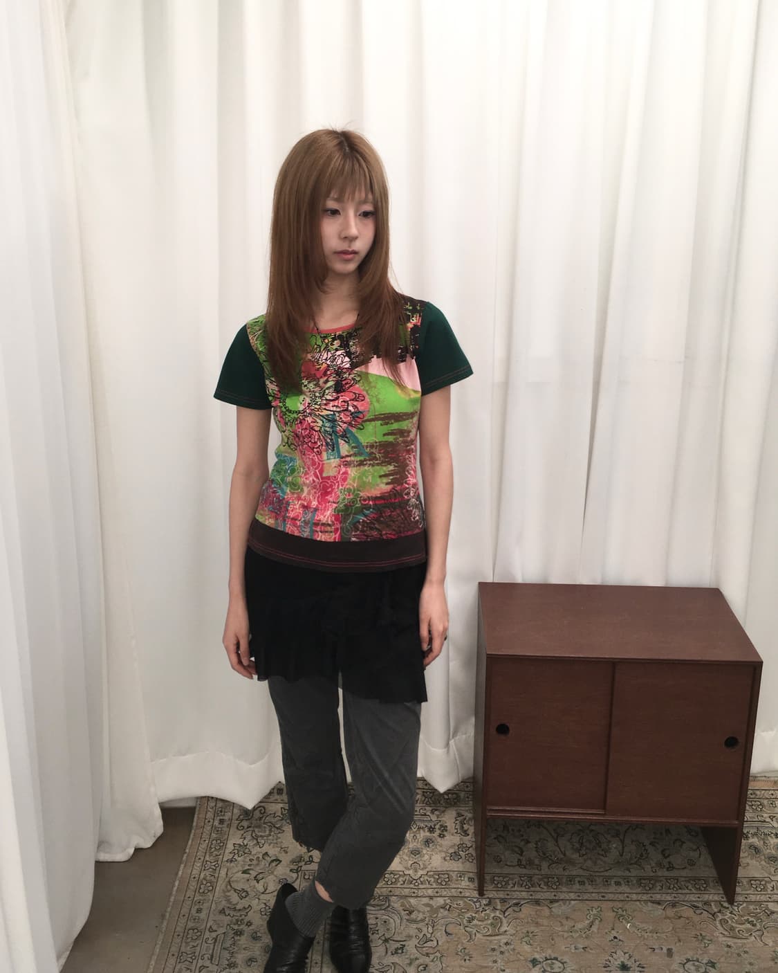 디자인 반팔 탑 상품이미지2