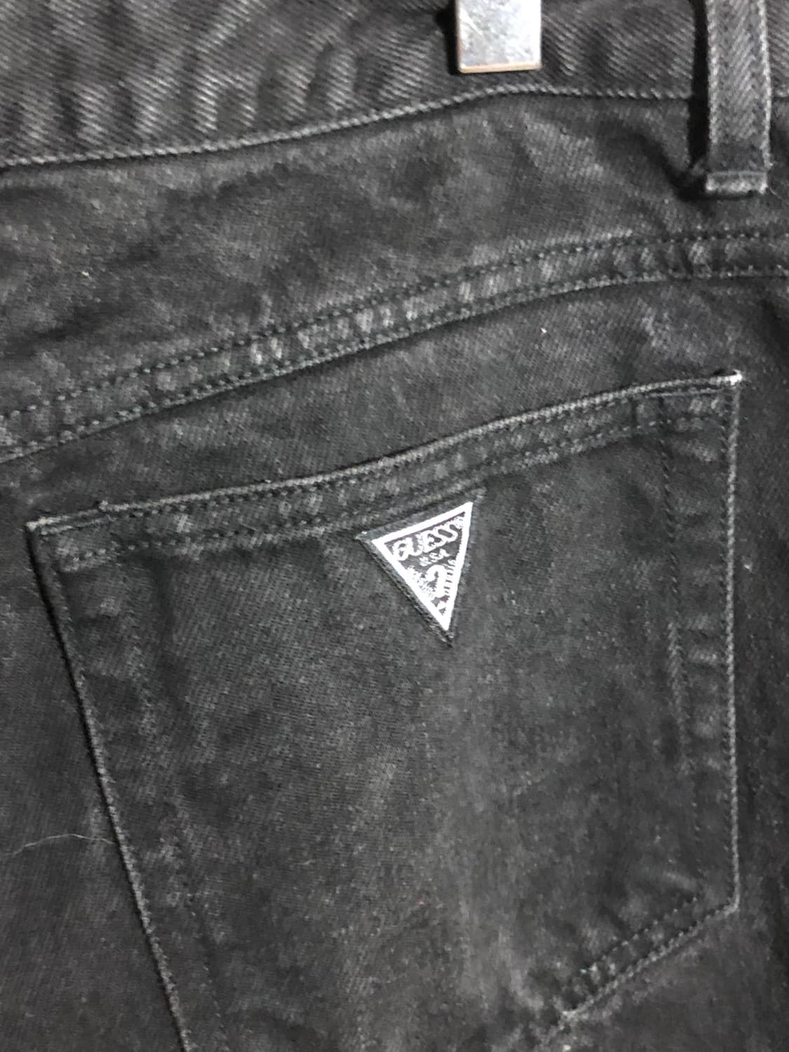 게스 스트레이트 핏 흑청 블랙진 데님 청바지 상품이미지3