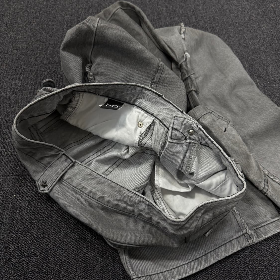 Yeel leey 셔링 컷 부츠 데님 팬츠 상품이미지8