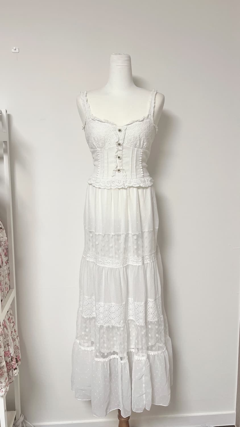 Liz lisa 리즈리사 일본 빈티지 레이스 도트 패치롱원피스 상품이미지1