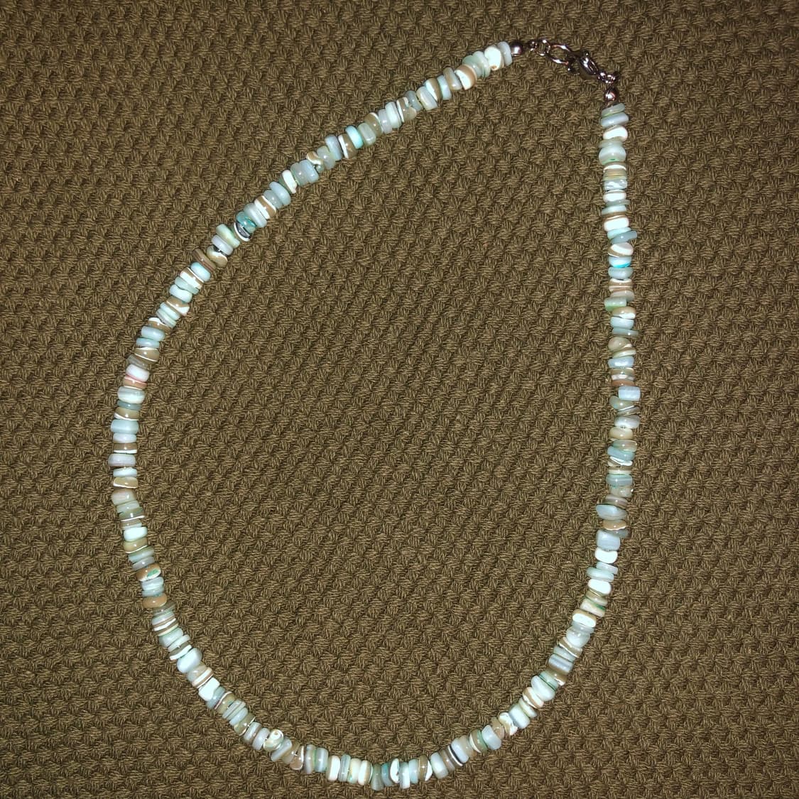 [hand made] 스카이 블루 자개 목걸이 상품이미지2