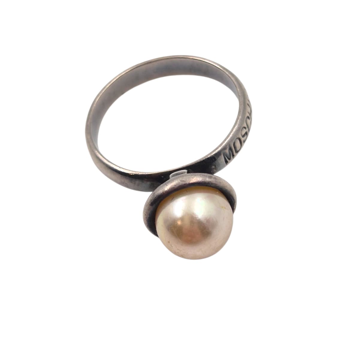 90s 모스키노 칩앤시크 실버 925 진주 반지 상품이미지4