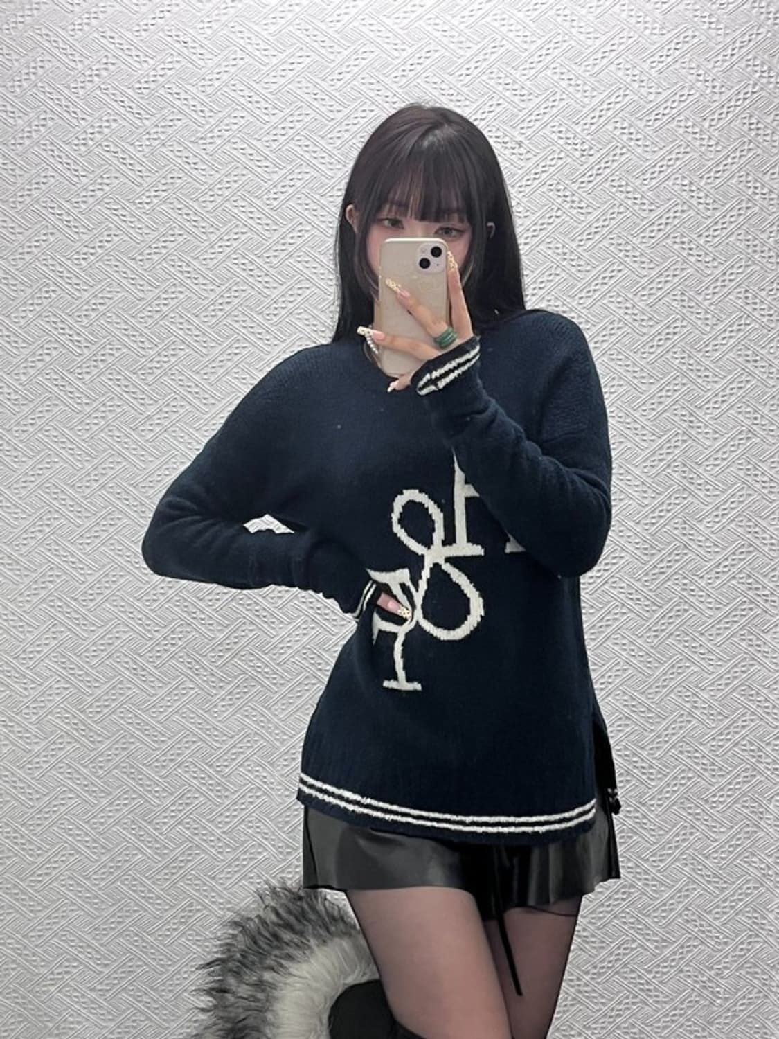 아베크롬비 올드스쿨 레트로 Y2K 여리 빅로고 니트 90 C09672 상품이미지1