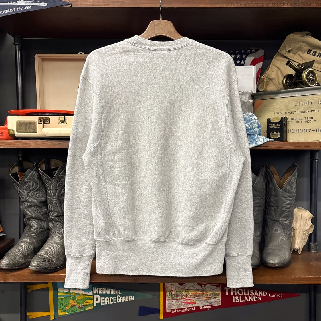 90s 리 리버스위브 Late Show 레터링 굿즈 스웻셔츠 N1217 상품이미지2