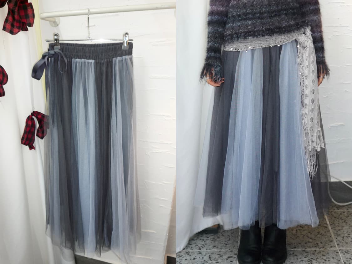 silver haze veil skirt 상품이미지2