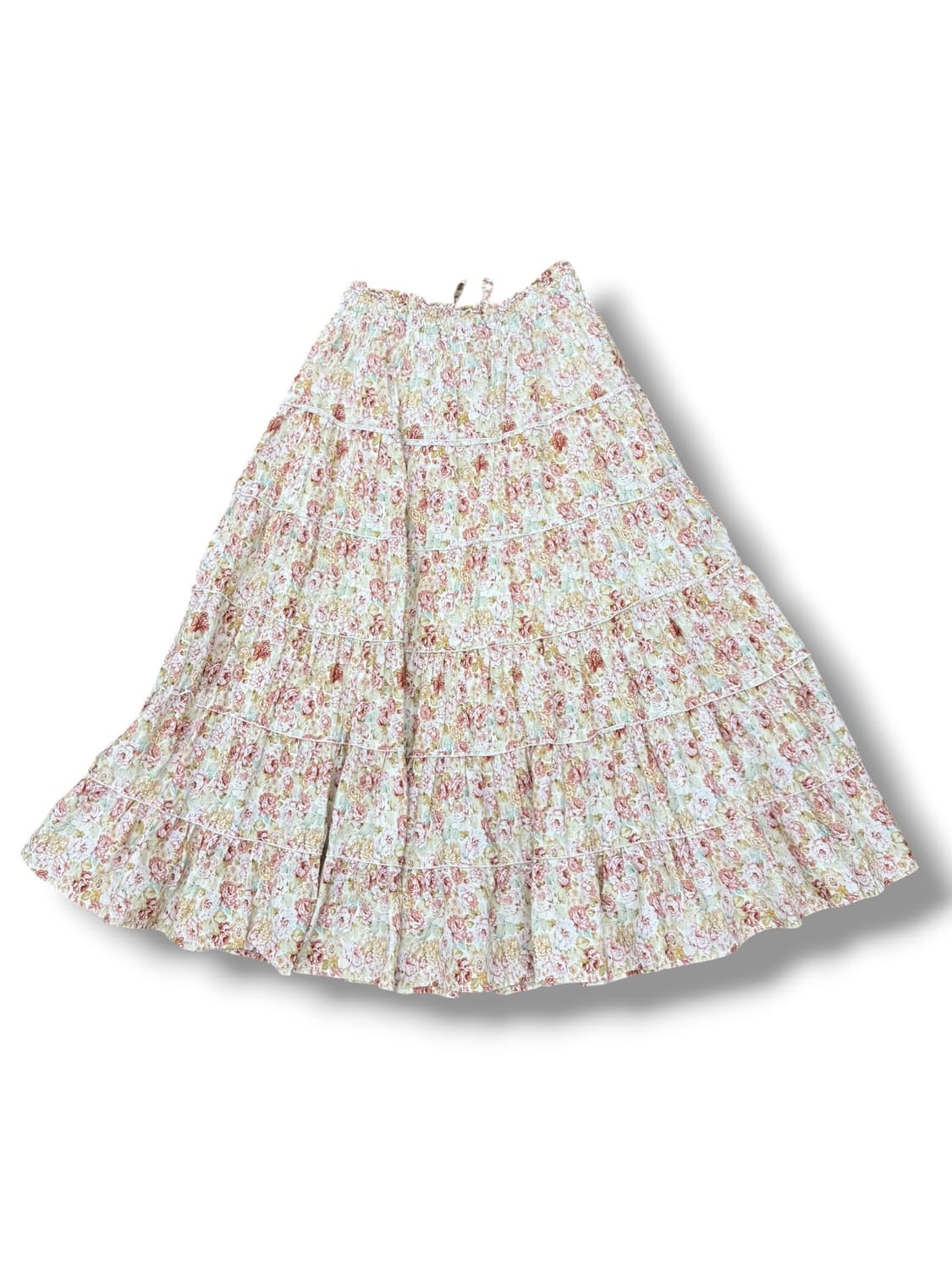 엑시즈팜 플라워 롱스커트 핑크 상품이미지2