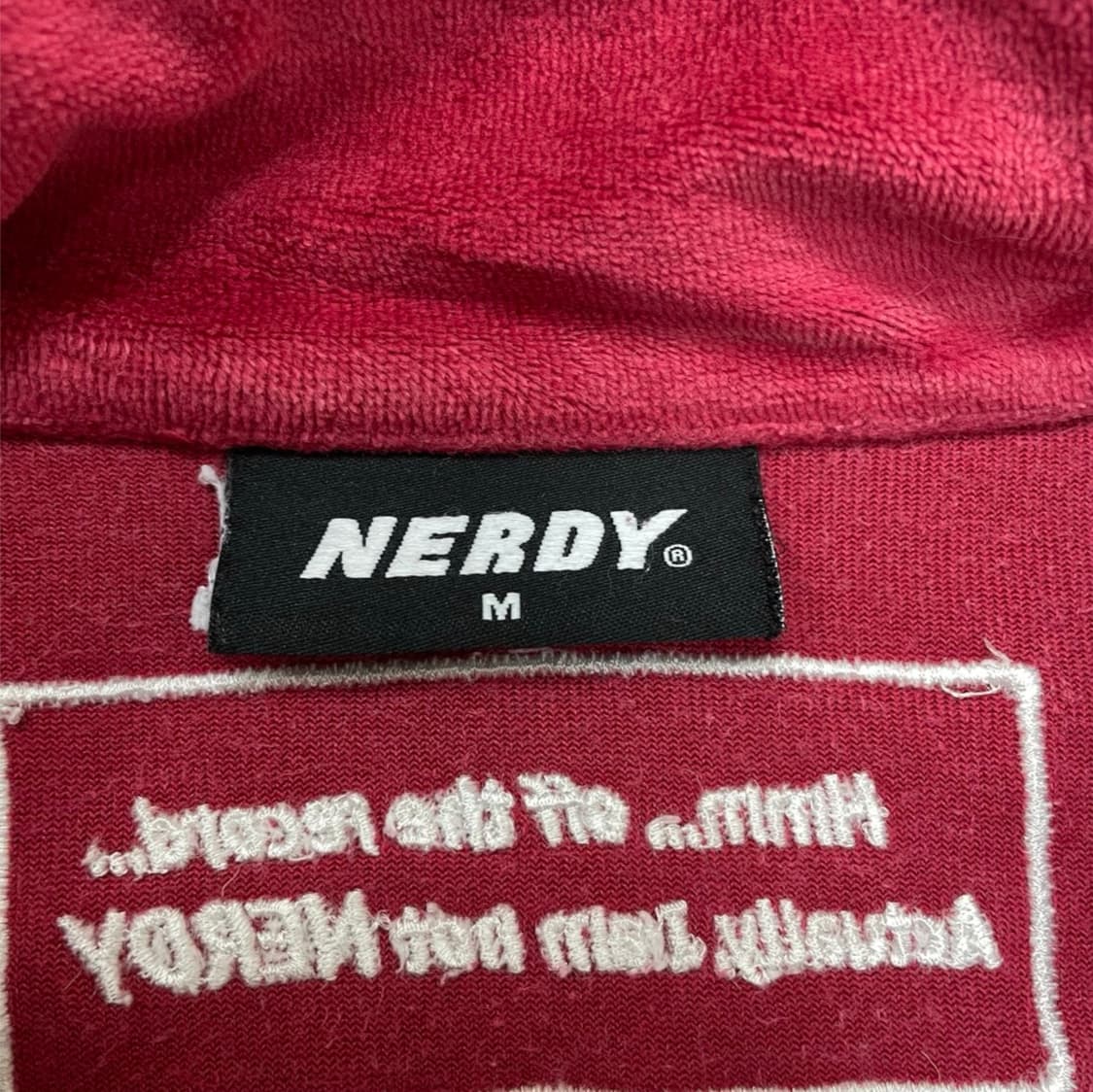 널디 Nerdy 버건디 테리 트랙 집업 M 상품이미지3