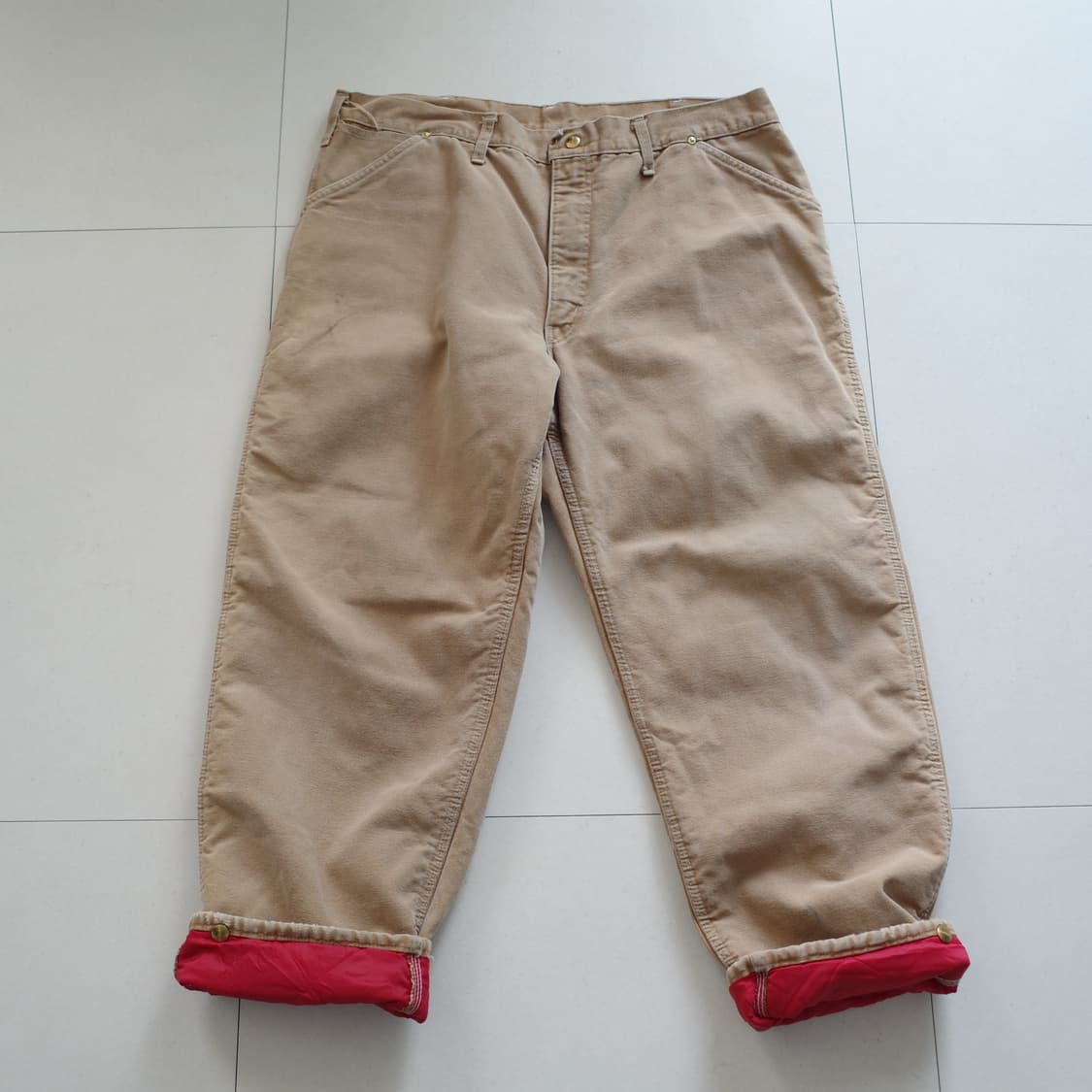 80s 칼하트 빈티지 퀼팅 라이너 워크팬츠 MADE IN USA 상품이미지1