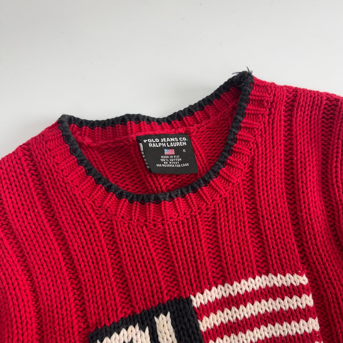 Polo 폴로 성조기 레드 니트  상품이미지4