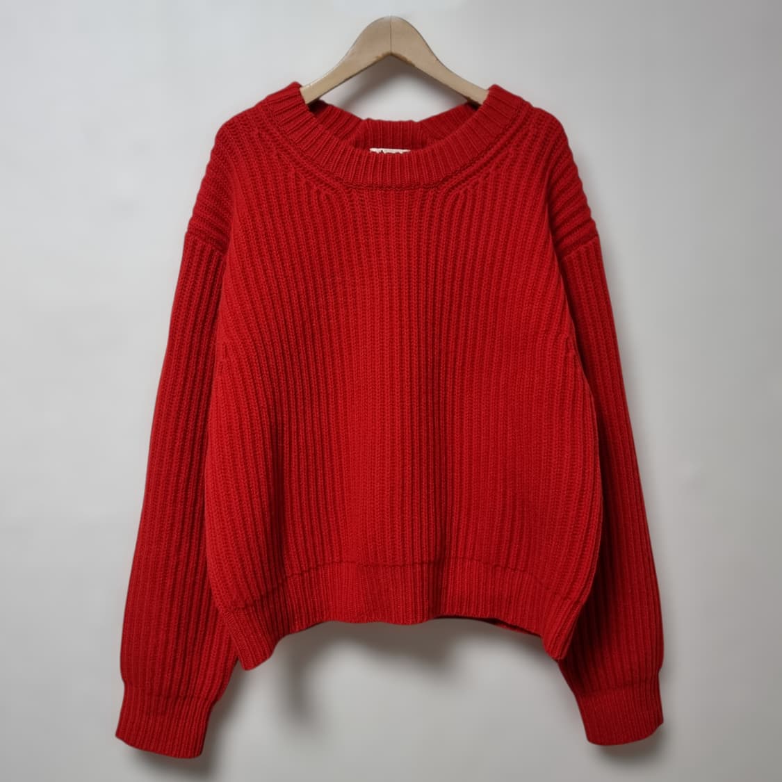 아크네 스튜디오 리브드 하이라이즈 크루넥 울 니트 스웨터 85 상품이미지1