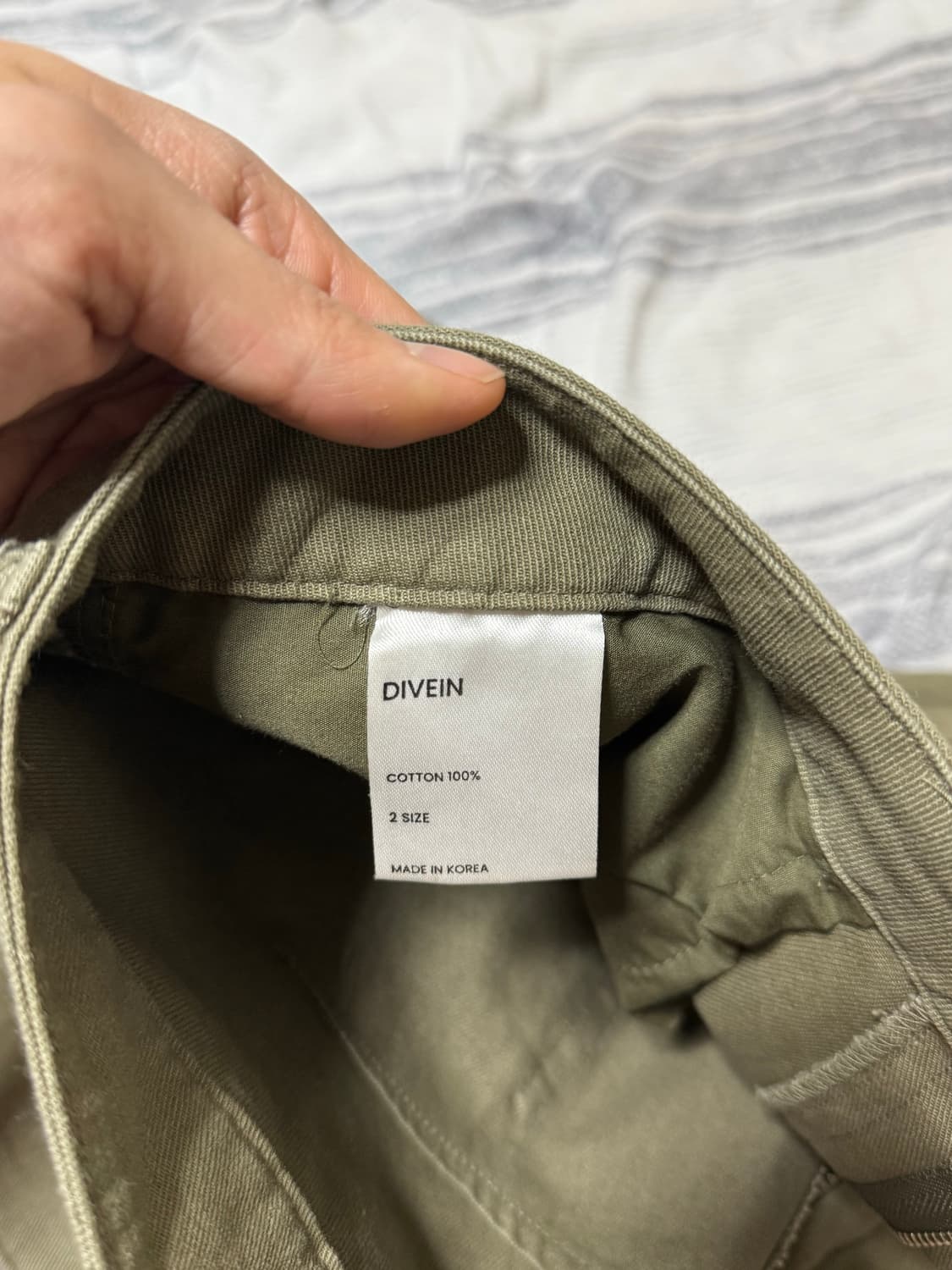 (2) 다이브인 워시드 베른 카고 팬츠 카키 상품이미지4