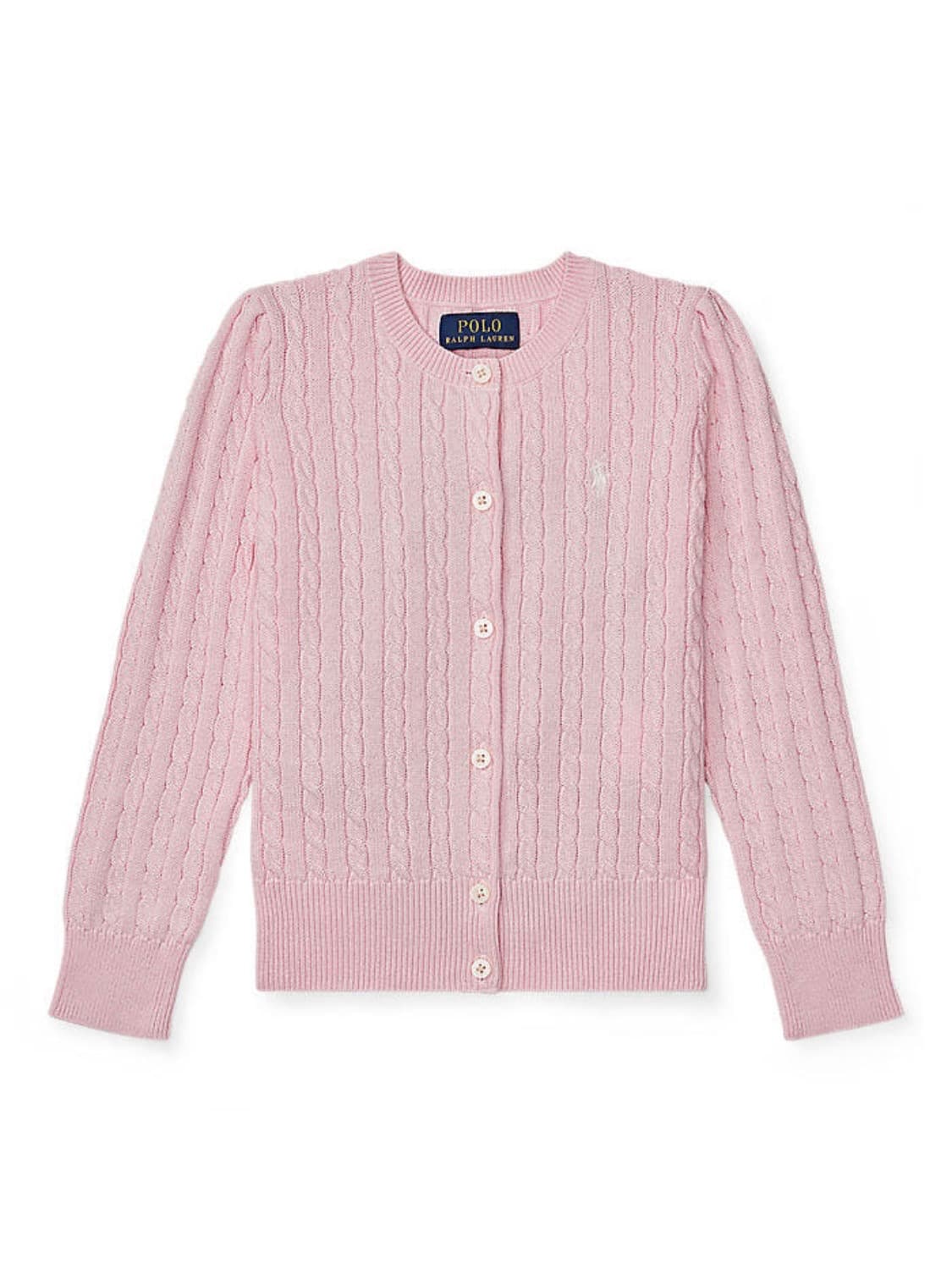 폴로 걸즈 핑크 케이블 코튼 카디건 상품이미지2
