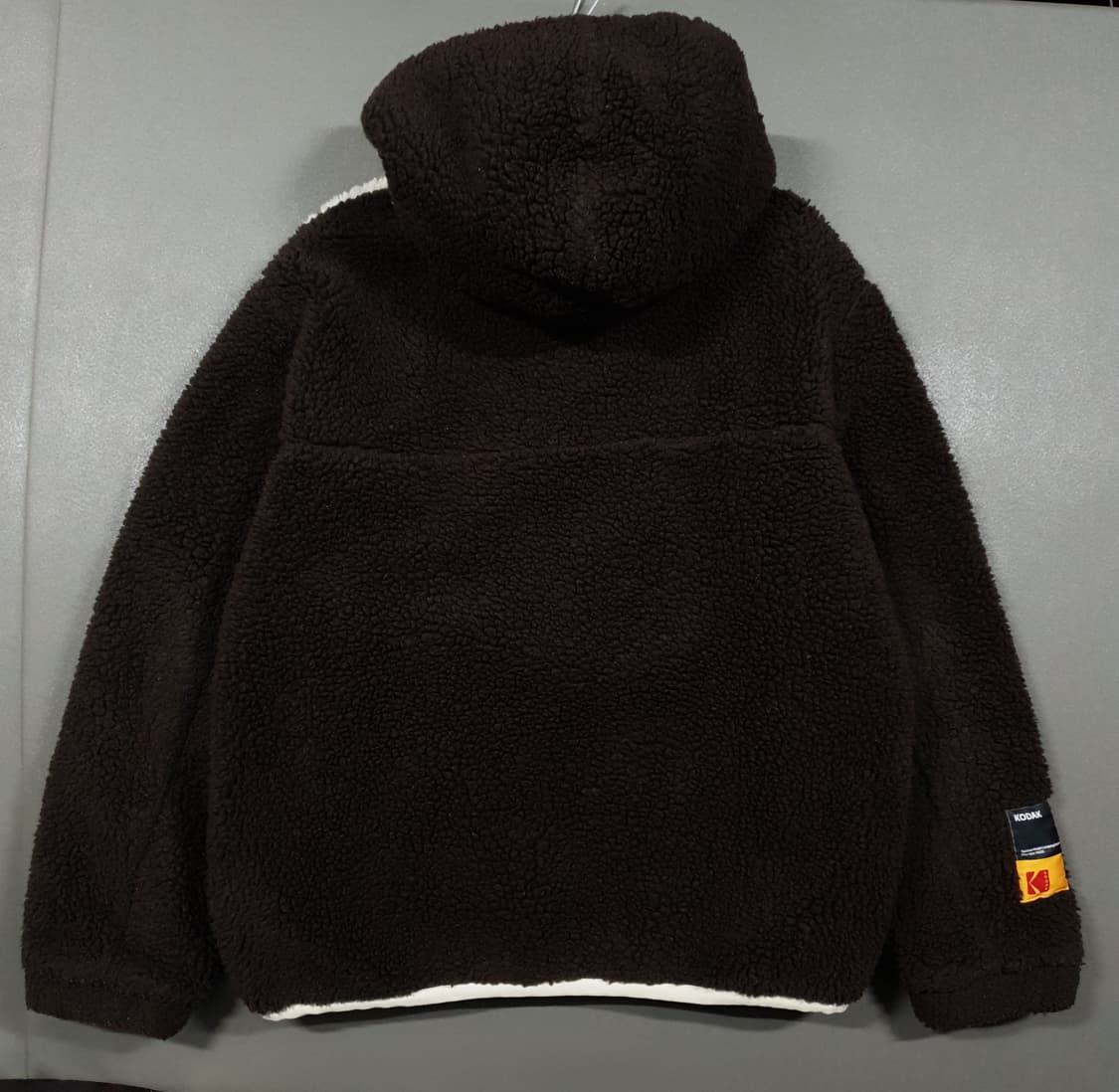 실측 XL) 코닥 케이 플리스 써모어 정해인 뽀글이 쉐르파 후드집업 자켓 상품이미지10