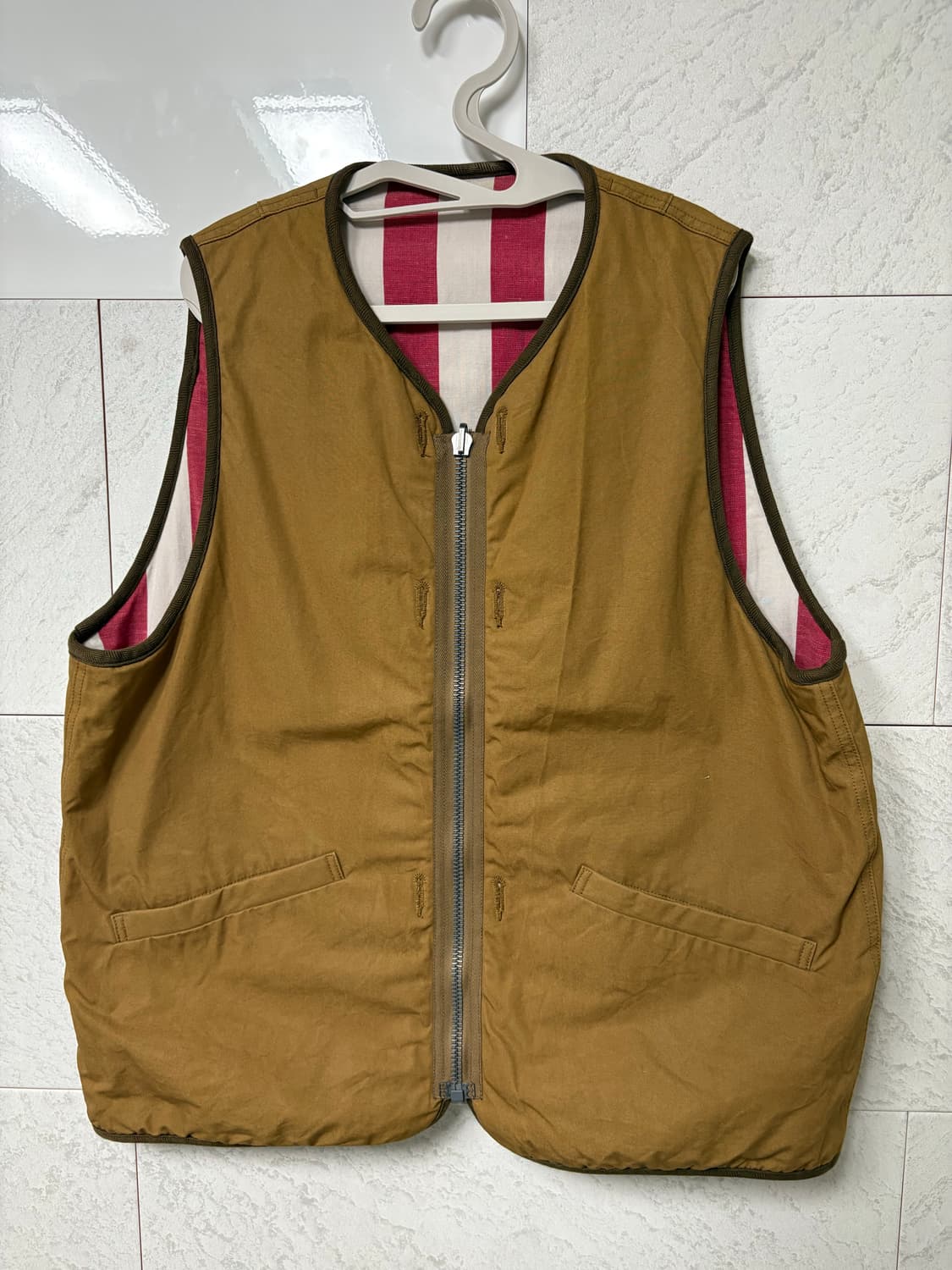 Visvim IRIS 리버시블 라이너 베스트 브라운 4 상품이미지3