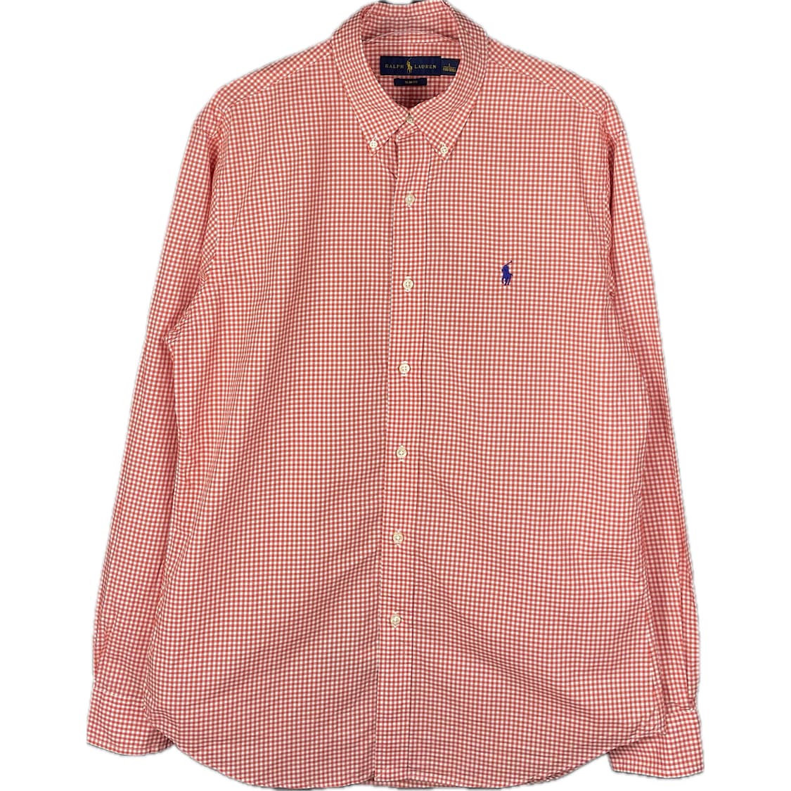 [L] 폴로 랄프로렌 자수로고 코튼 깅엄 셔츠 슬림핏 상품이미지1