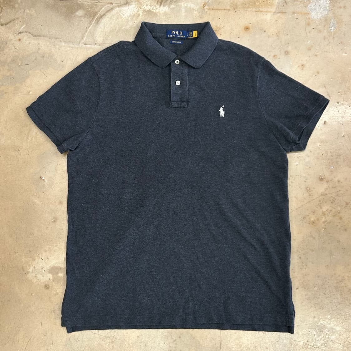 L 폴로랄프로렌 커스텀 슬림핏 차콜 카라 반팔티 상품이미지2