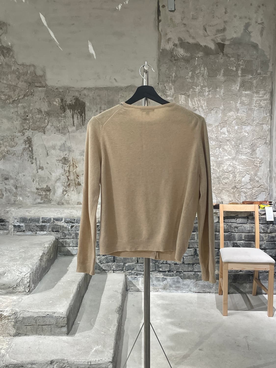 버버리 베이지 아가일 울 니트 가디건 상품이미지6