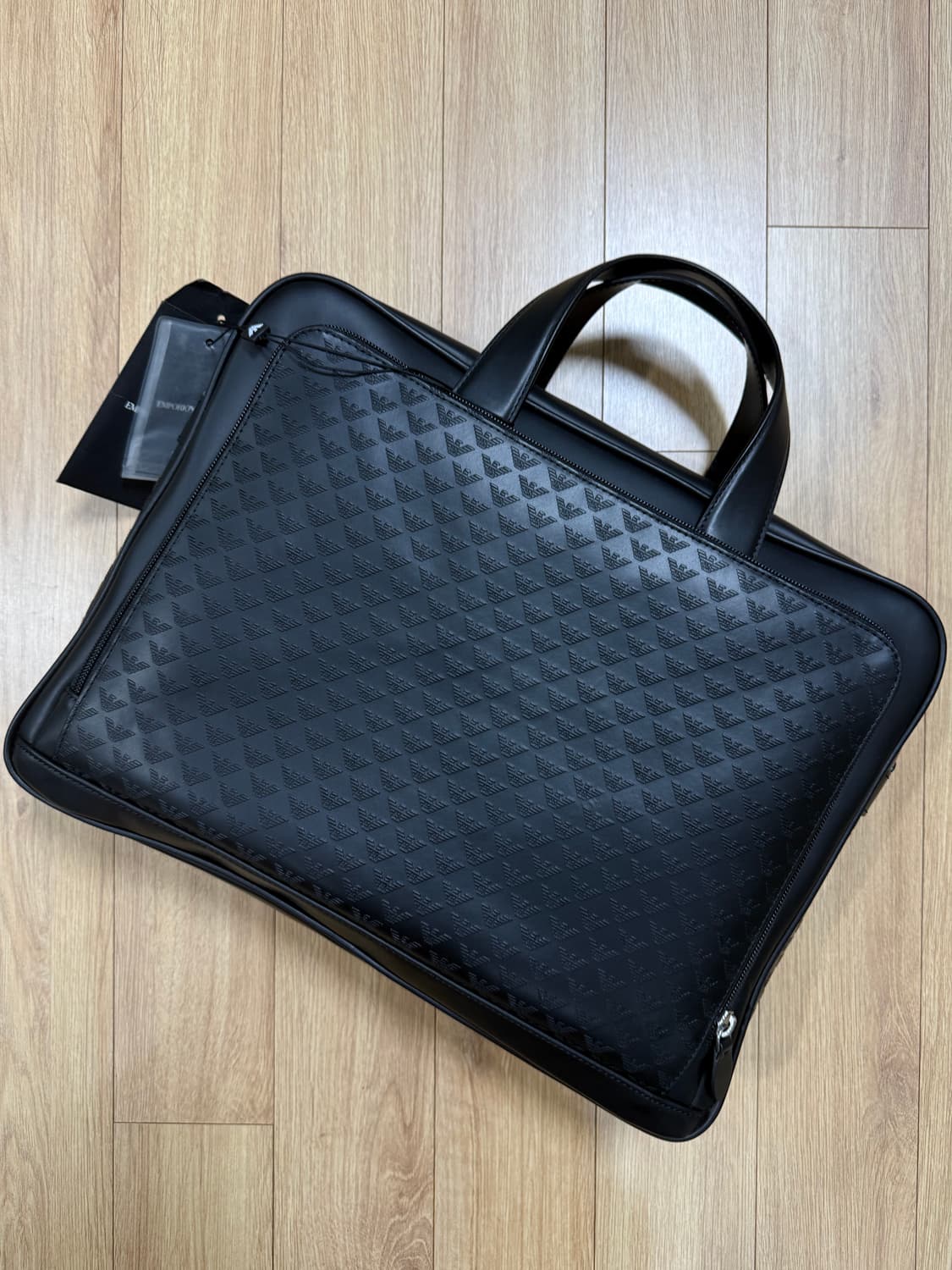 엠포리오 아르마니 가죽 브리프케이스 새상품(로고 엠보싱) 상품이미지2