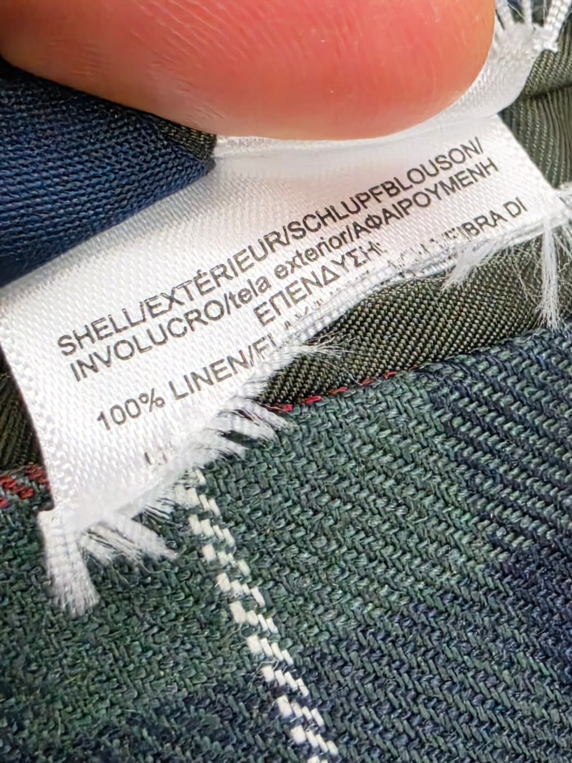 [새상품/최종할인] 브룩스 브라더스 그린체크 린넨 2버튼 자켓42R 상품이미지4