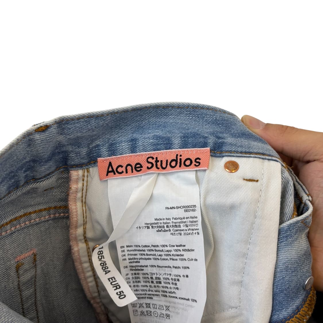 아크네 스튜디오 데님 쇼츠 라이트 블루 상품이미지4