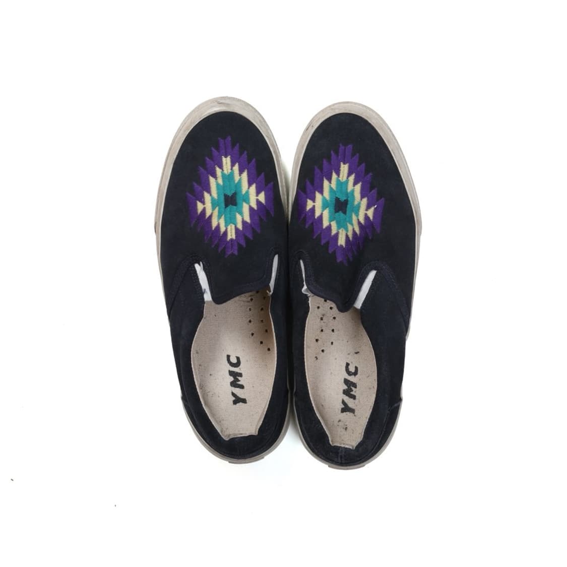 Ymc Ikat Patterned Suede Slip on 상품이미지1