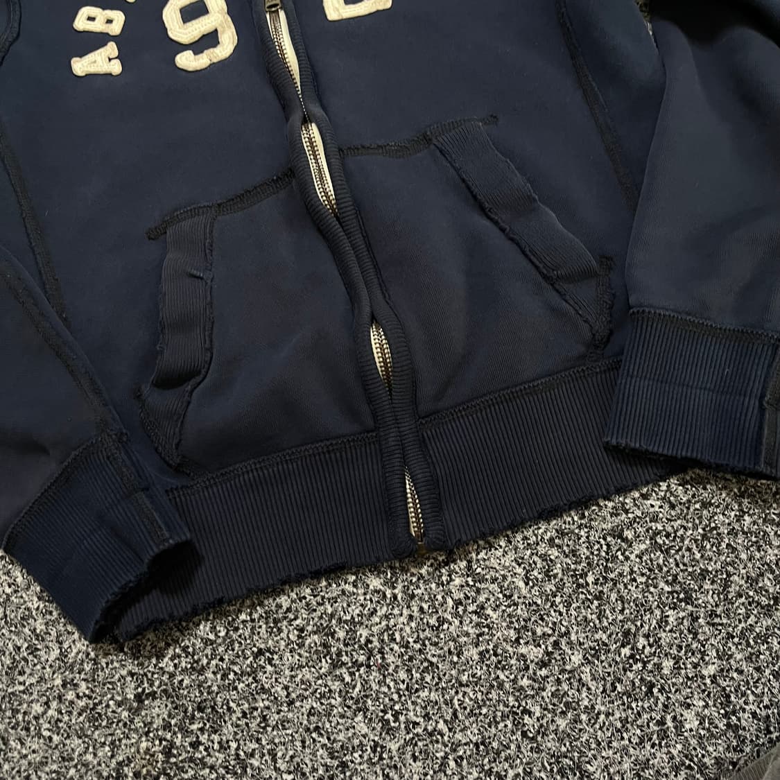 아베크롬비 후드집업 네이비  상품이미지3