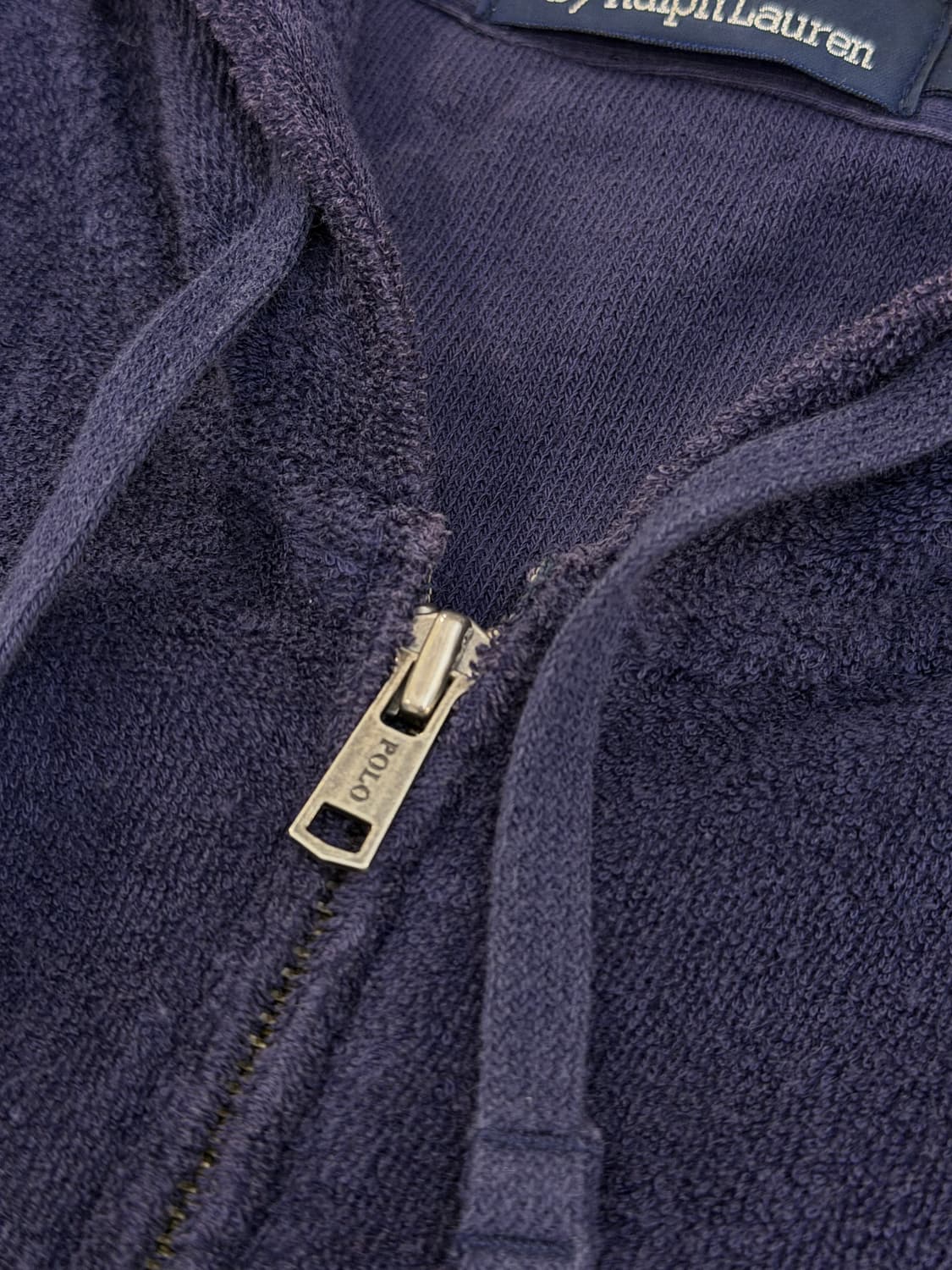 희귀) 폴로 랄프로렌 일본판 벨벳 타올 후드집업 퍼플 상품이미지3