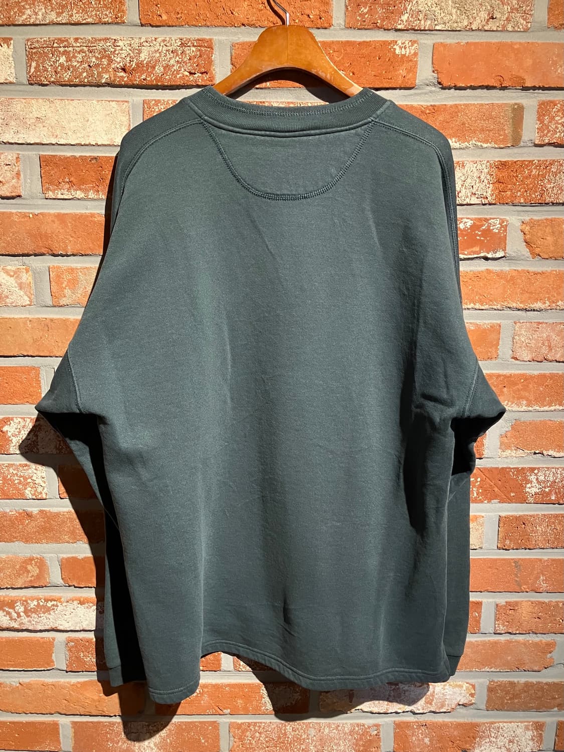 90s USA 빈티지 러셀 헨리넥 스웻 셔츠 맨투맨 상품이미지4