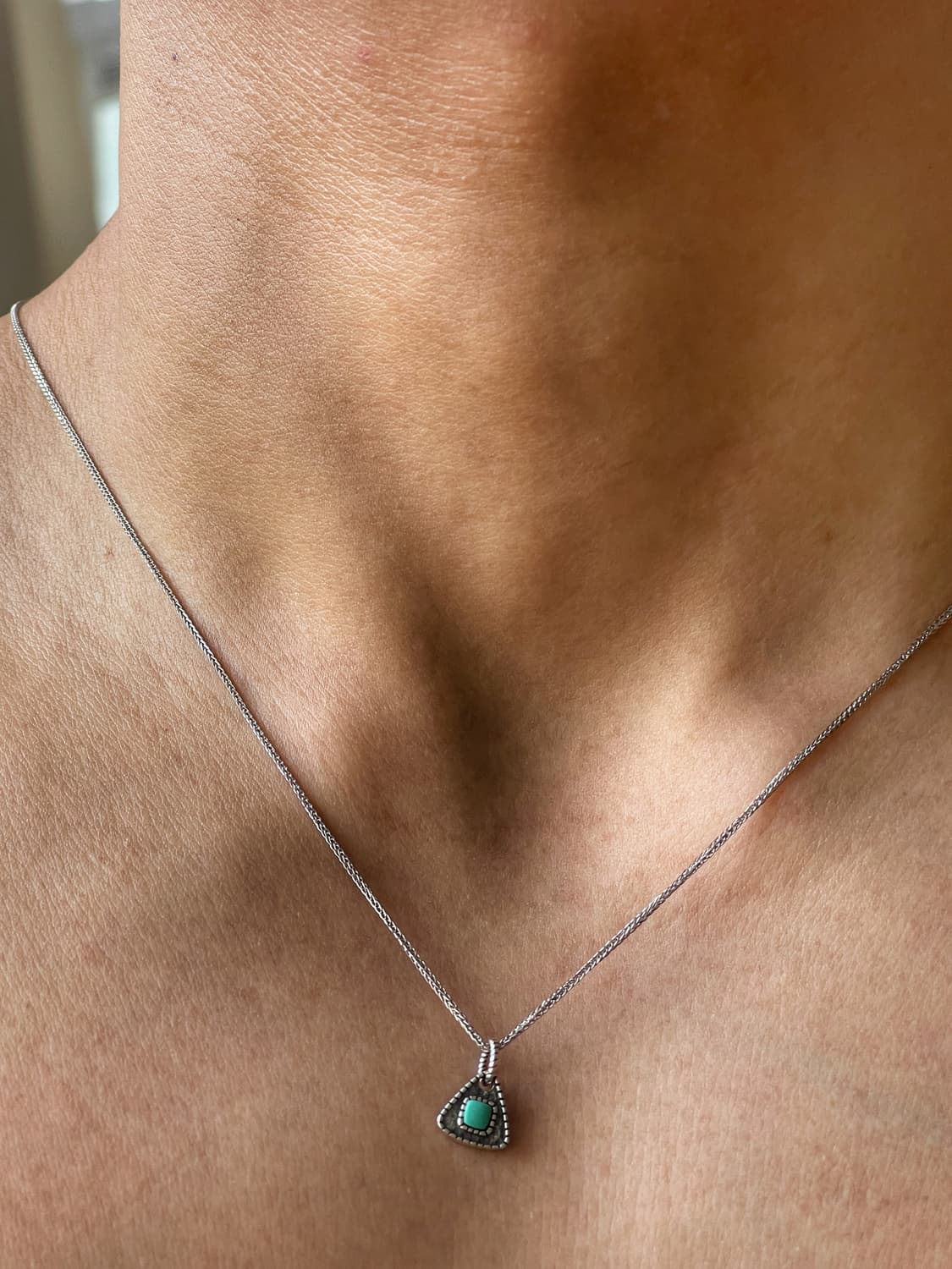 S925 Triangle Pendant Necklace 남자목걸이 상품이미지4