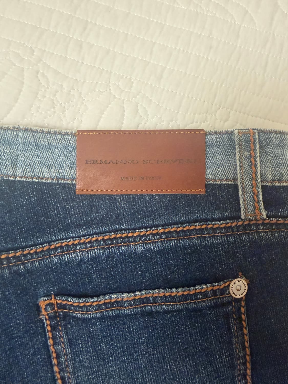 에르마노 설비노 체크 패치 청바지 진 데님 체크 68 상품이미지4