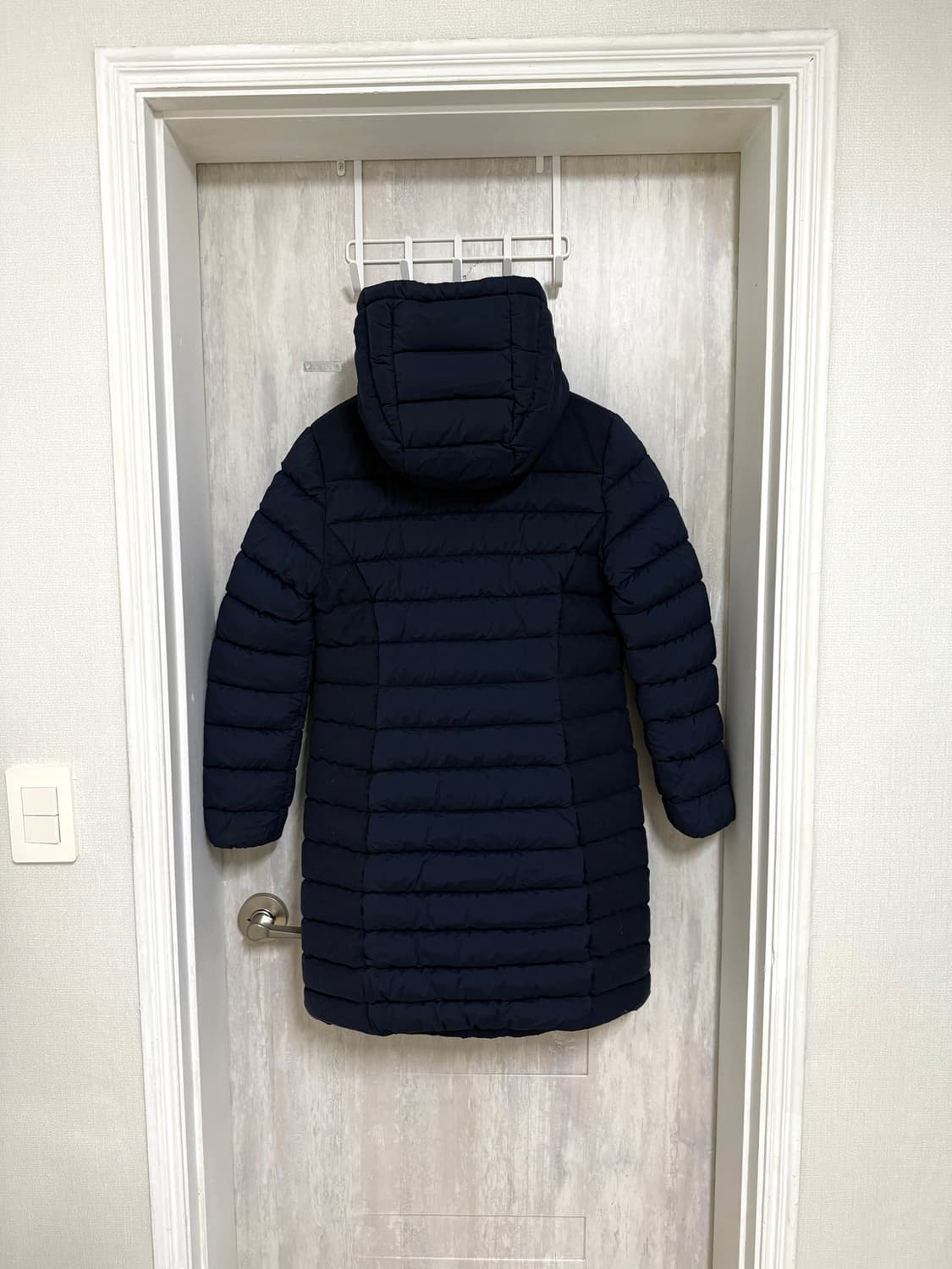 여성 34 (90) / 라코스테 구스다운 중기장 패딩 점퍼 다크네이비 상품이미지6