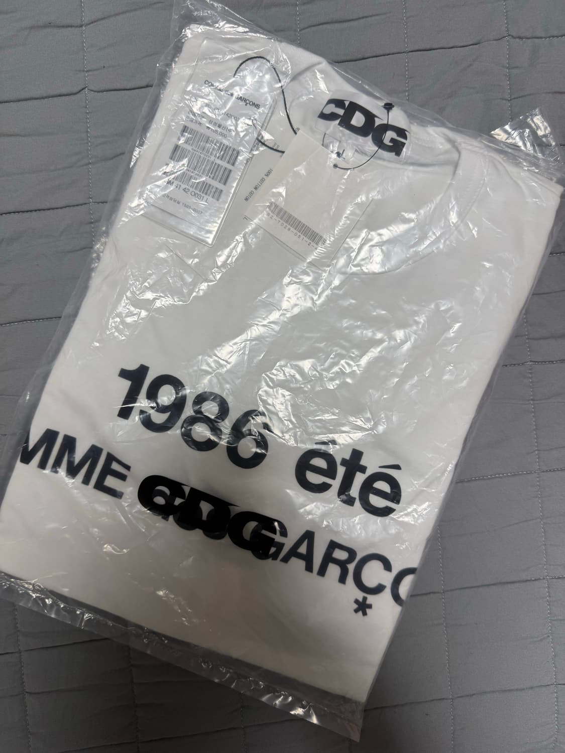 CDG 1986 꼼데가르송 티셔츠 화이트 상품이미지2
