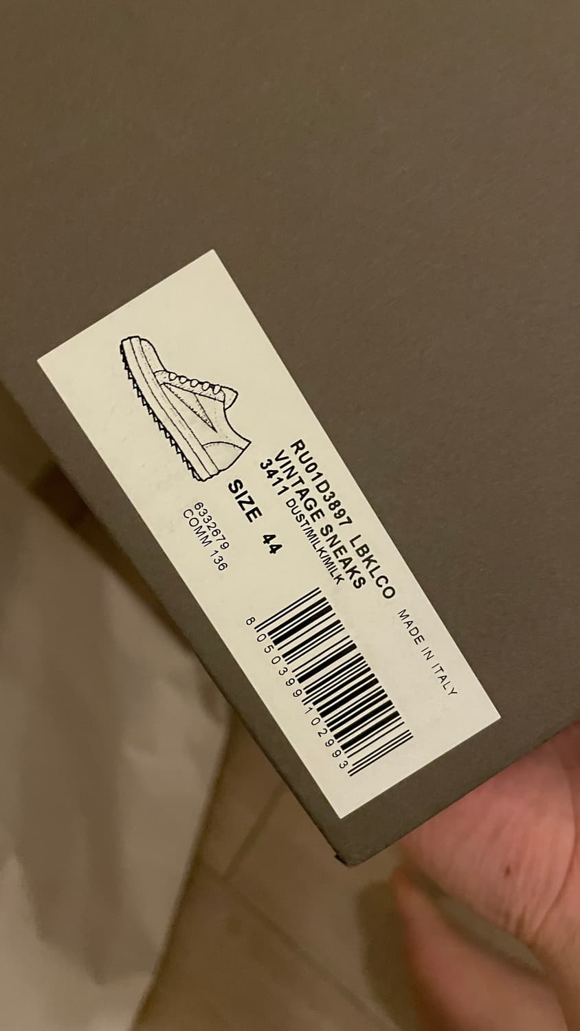 릭오웬스 룩소르 빈티지 스니커즈 릭반스 더스트 밀크 색상 44사이즈 상품이미지6