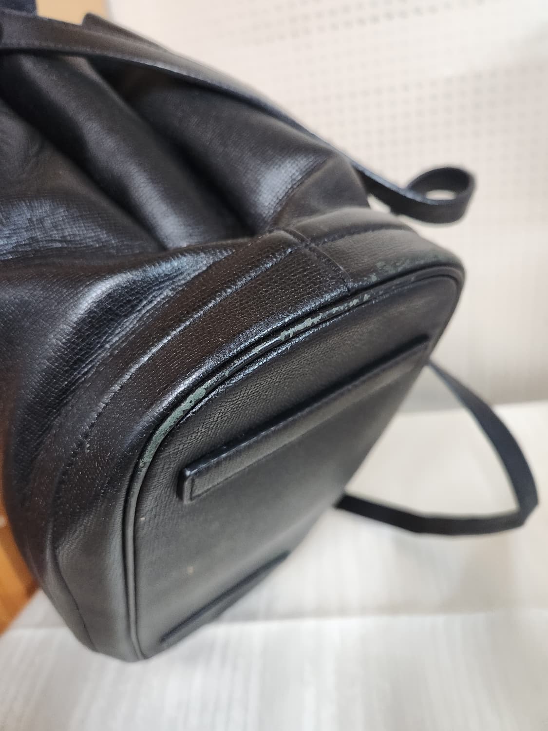 루이까또즈 블랙 가죽 토트백 겸 숄더백 상품이미지8