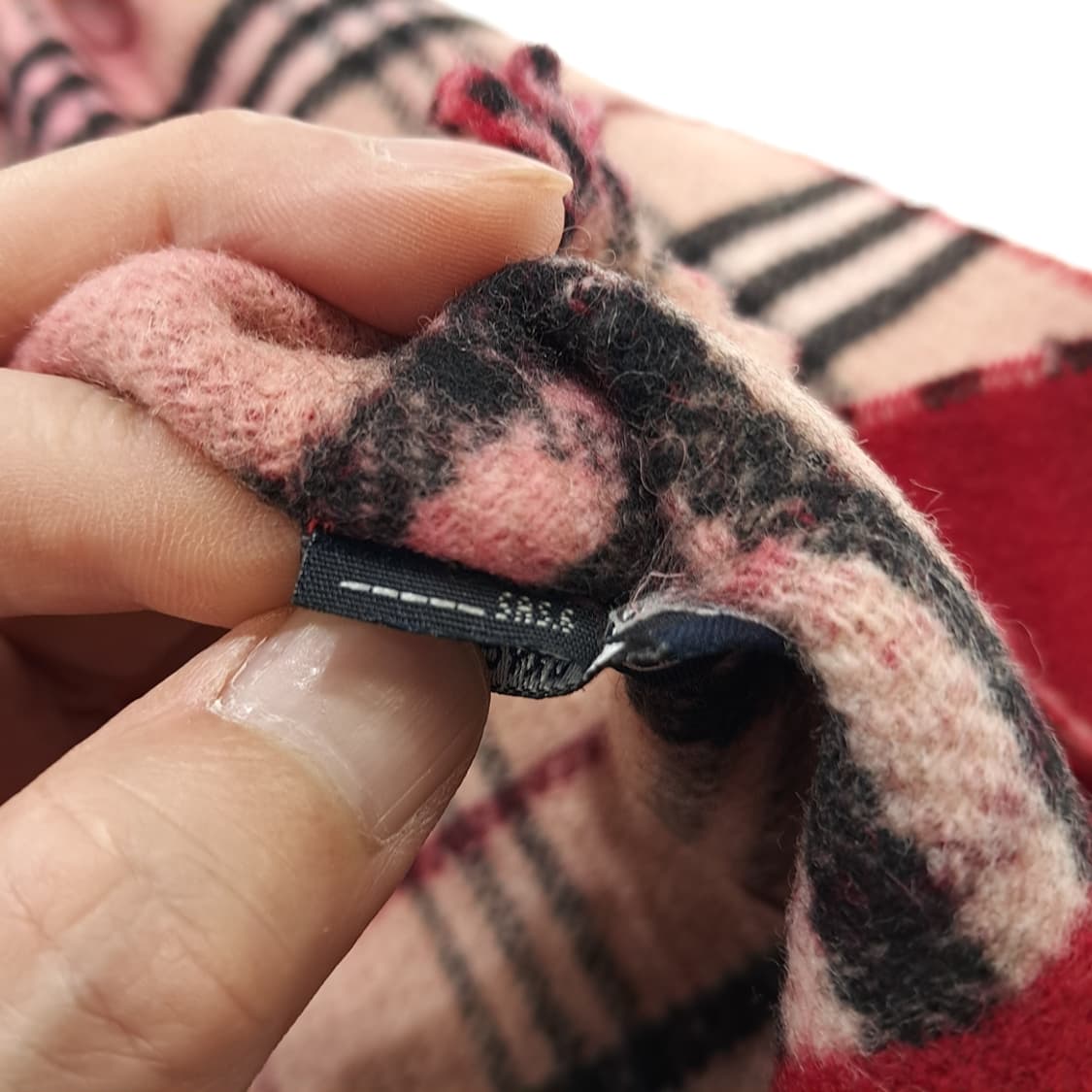 MX196 버버리 클래식 노바체크 레드 메리노울 캐시 양면 목도리 머플러 상품이미지6