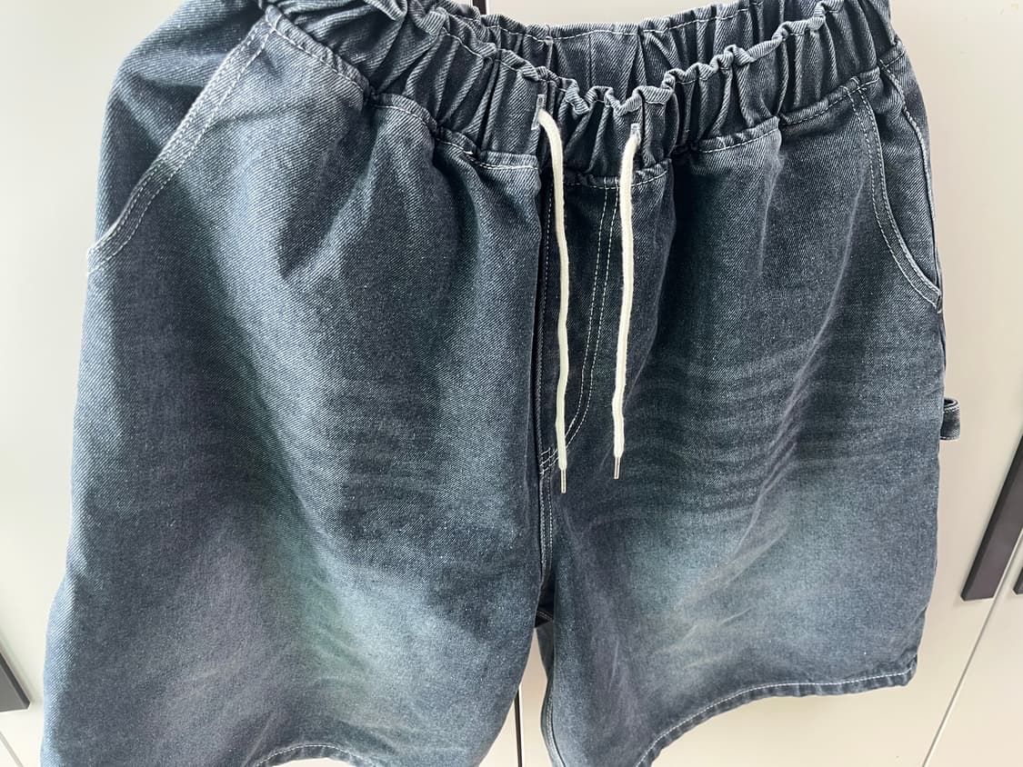 카펜더 버뮤다 와이드  워싱 밴딩 청반바지 상품이미지2